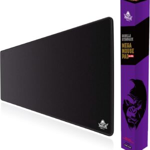 Gorilla Stimpack 4XL Huge Mouse Pads Oversized Giant Mouse Pad (60''x30''x0.12'') - XXXXL Extended Mousepad Full Desk Mat Suitable for Gamers - Black