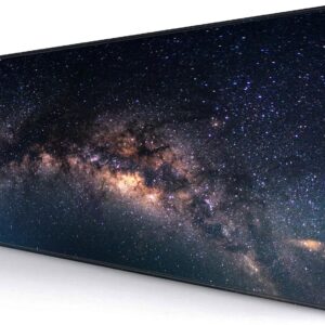 SANWUMIAN Large Gaming Mouse Pad with Stitched Edges, Galaxy Desk Mat, Extended XL Keyboard Pad, Non-Slip Rubber Base Desk Pad for Keyboard and Mouse, 31.5X11.8 inch