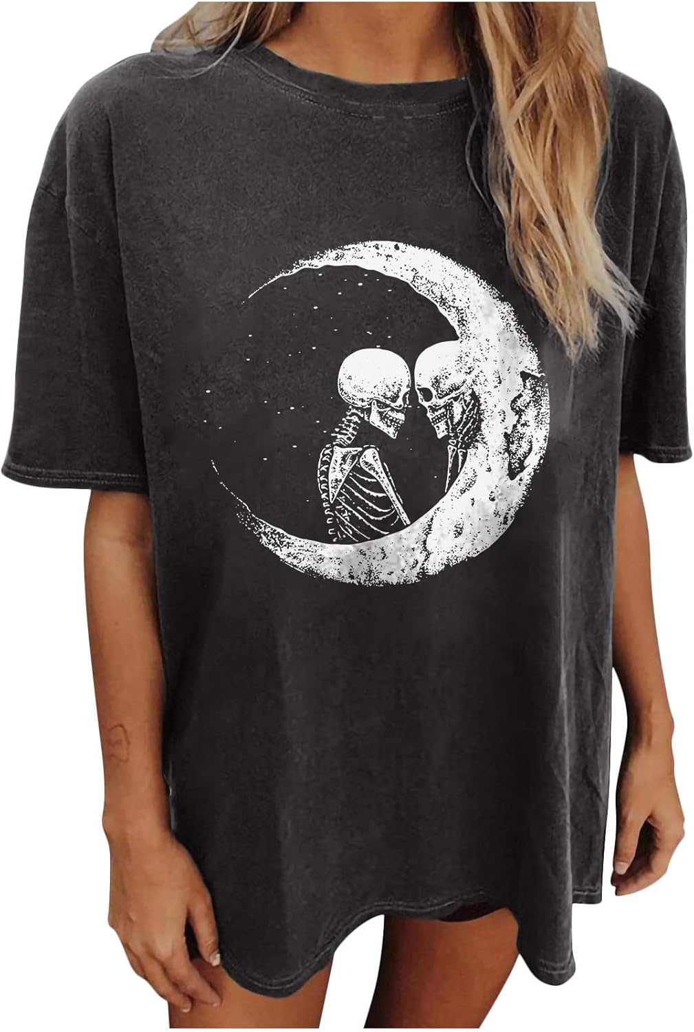 Summer Y2k Tops for Womens, Casual Vintage Short Sleeve T-Shirt, Girls Oversize Loose Round Neck Elastic Tee - Image 21